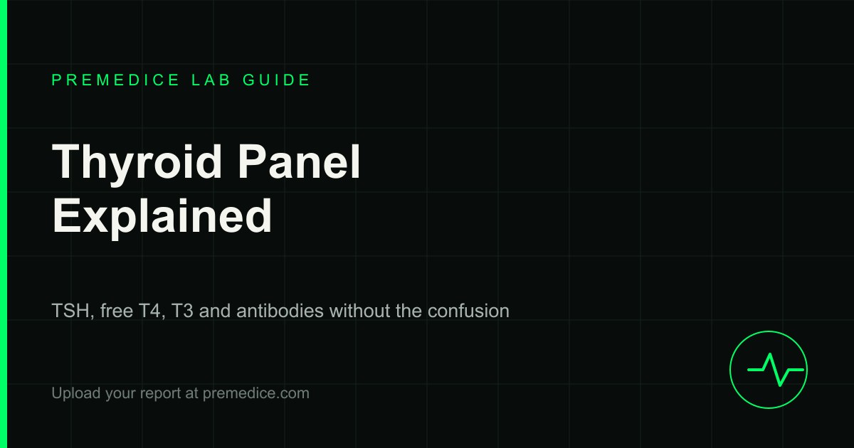 Thyroid Panel Explained: TSH, Free T4, and T3